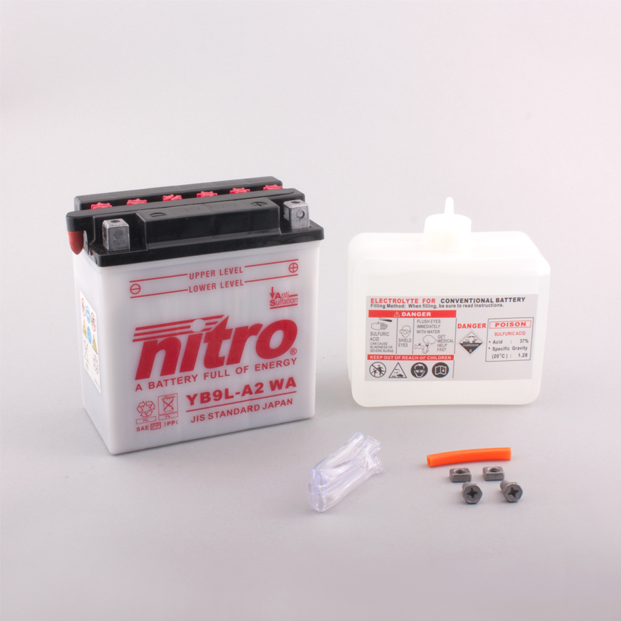 Batterie NITRO NB9L-A2 (CP) mit Säurepack 12V/9Ah [135x75x139] CCA=124A