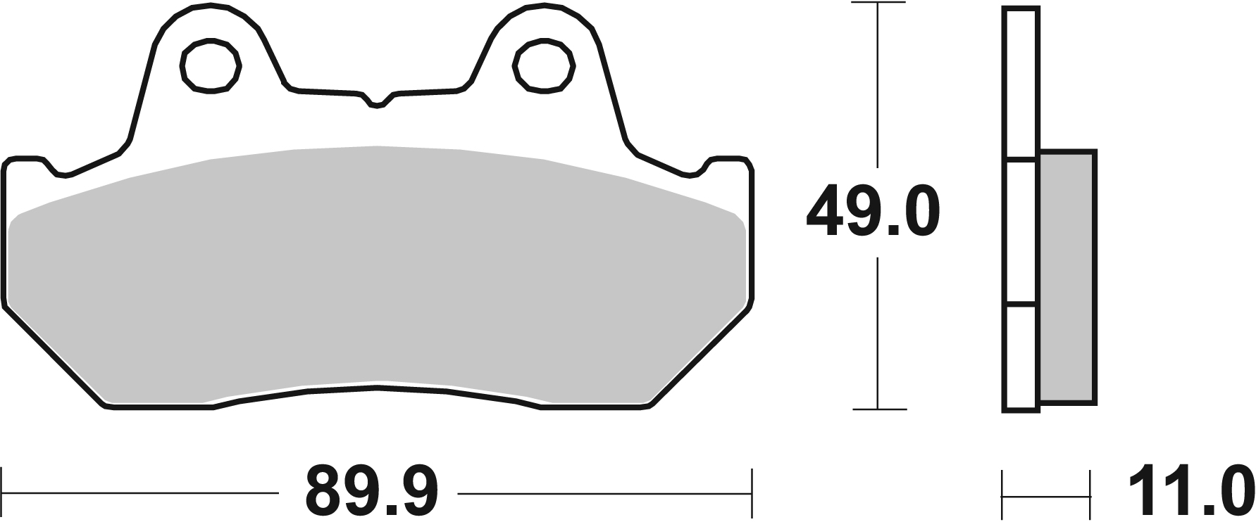 Bremsbelag SBS 542LF (Satz pro Scheibe) Street Ceramic Bremsbelag SBS 542HS (Satz pro Scheibe) Street Sinter