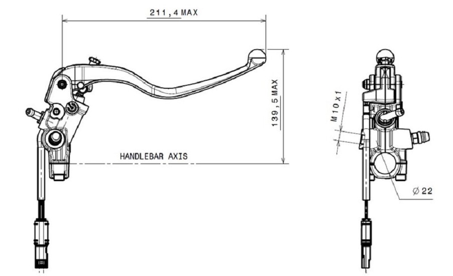 BREMBO Bremshauptzylinder Ø16x21mm Titan