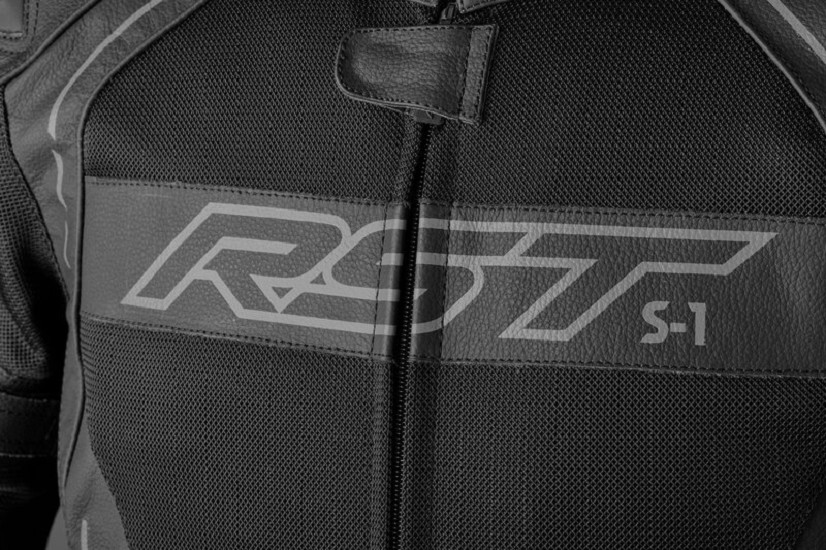 RST S-1 Mesh Leder-Jacke Herren - Schwarz