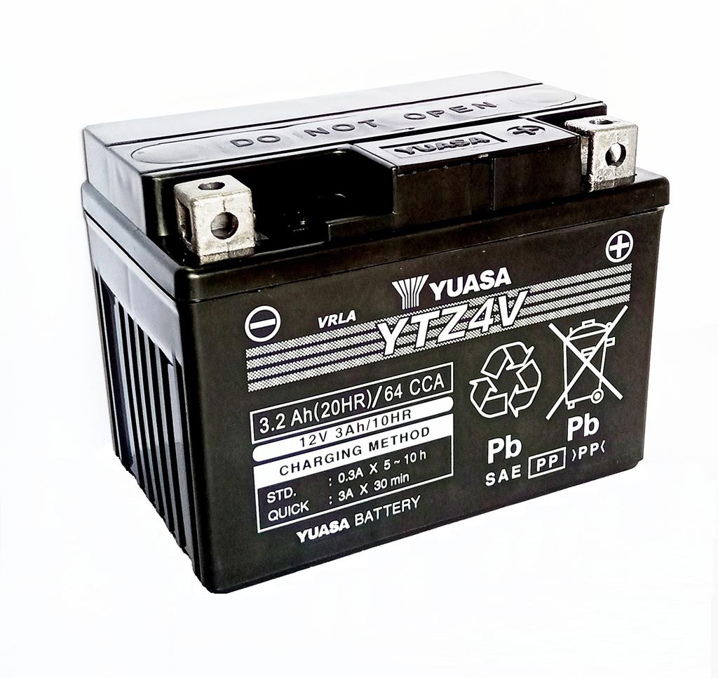 Batterie YUASA YTZ4V (CP) mit Säurepack 12V/3AH (10 Std.) [113x70x85] CCA=64A