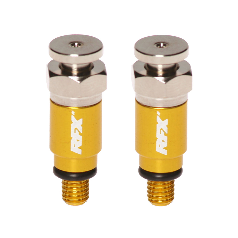RFX Pro Gabel Entlüfter M5 x 0,8 (Gelb) Kayaba/Showa RFX Pro Gabel Entlüfter M5 x 0,8 (Gelb) Kayaba/Showa