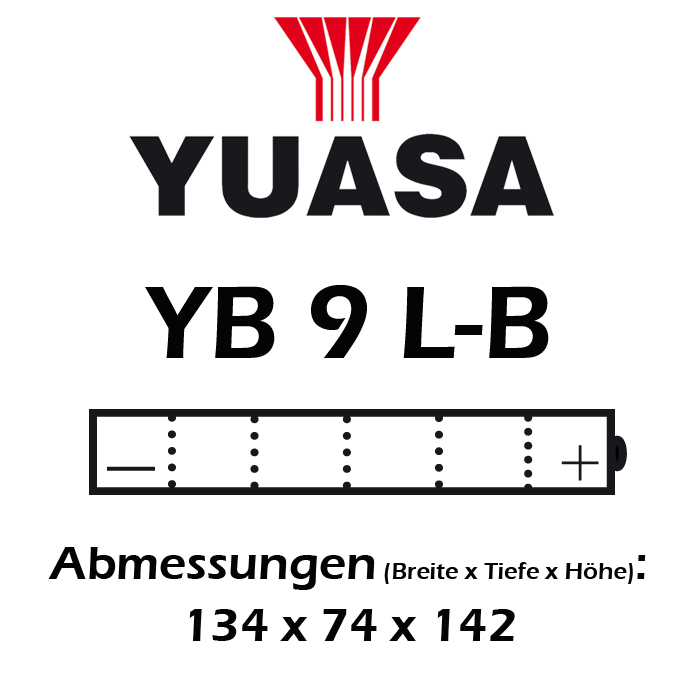 Batterie YUASA YB9L-B 9 AH
