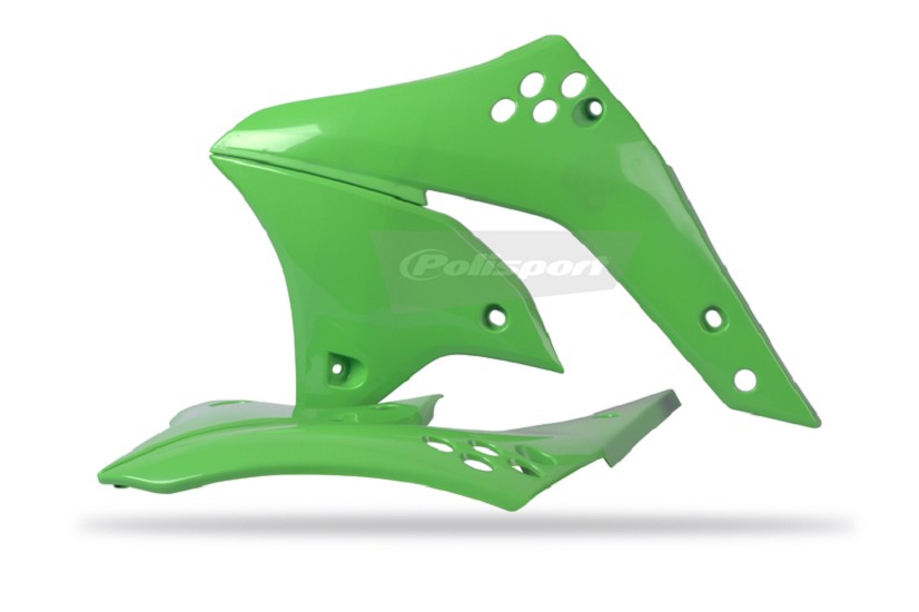 POLISPORT Kühlerspoiler seitlich Grün passend für Kawasaki KX250F