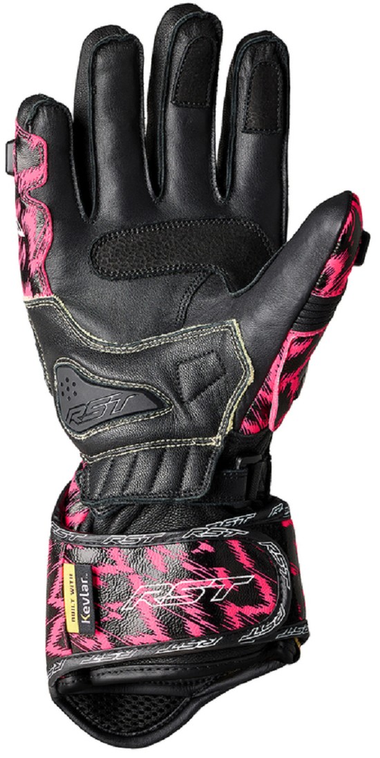 RST TracTech Evo 4 Leder Handschuhe - Dazzle Pink/Schwarz