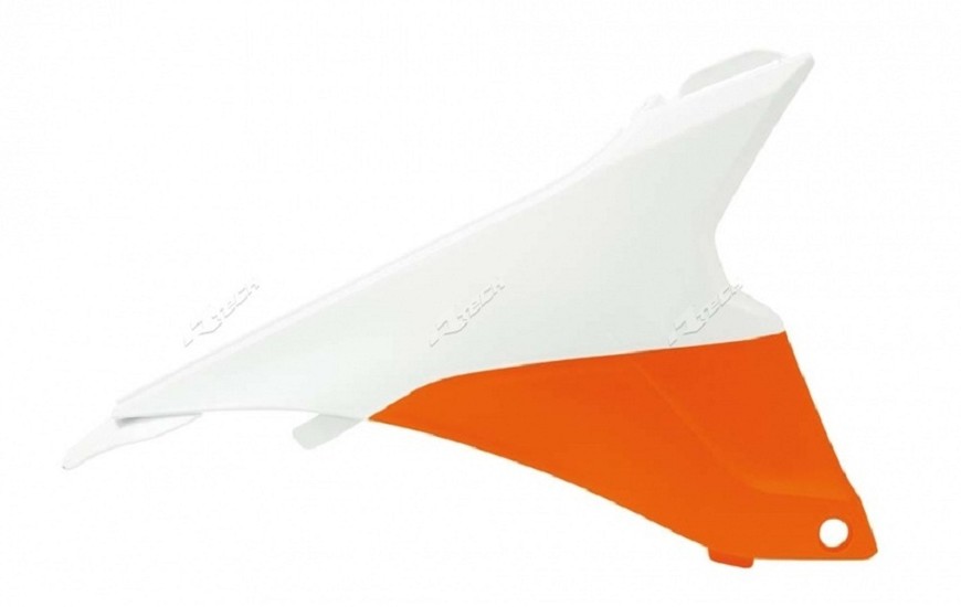 Luftfilterabdeckung ORANGE-WEISS Racetech passend für KTM EXC/EXC-F 125 &+ Luftfilterabdeckung ORANGE-WEISS Racetech passend für KTM SX/SXF 125 &+