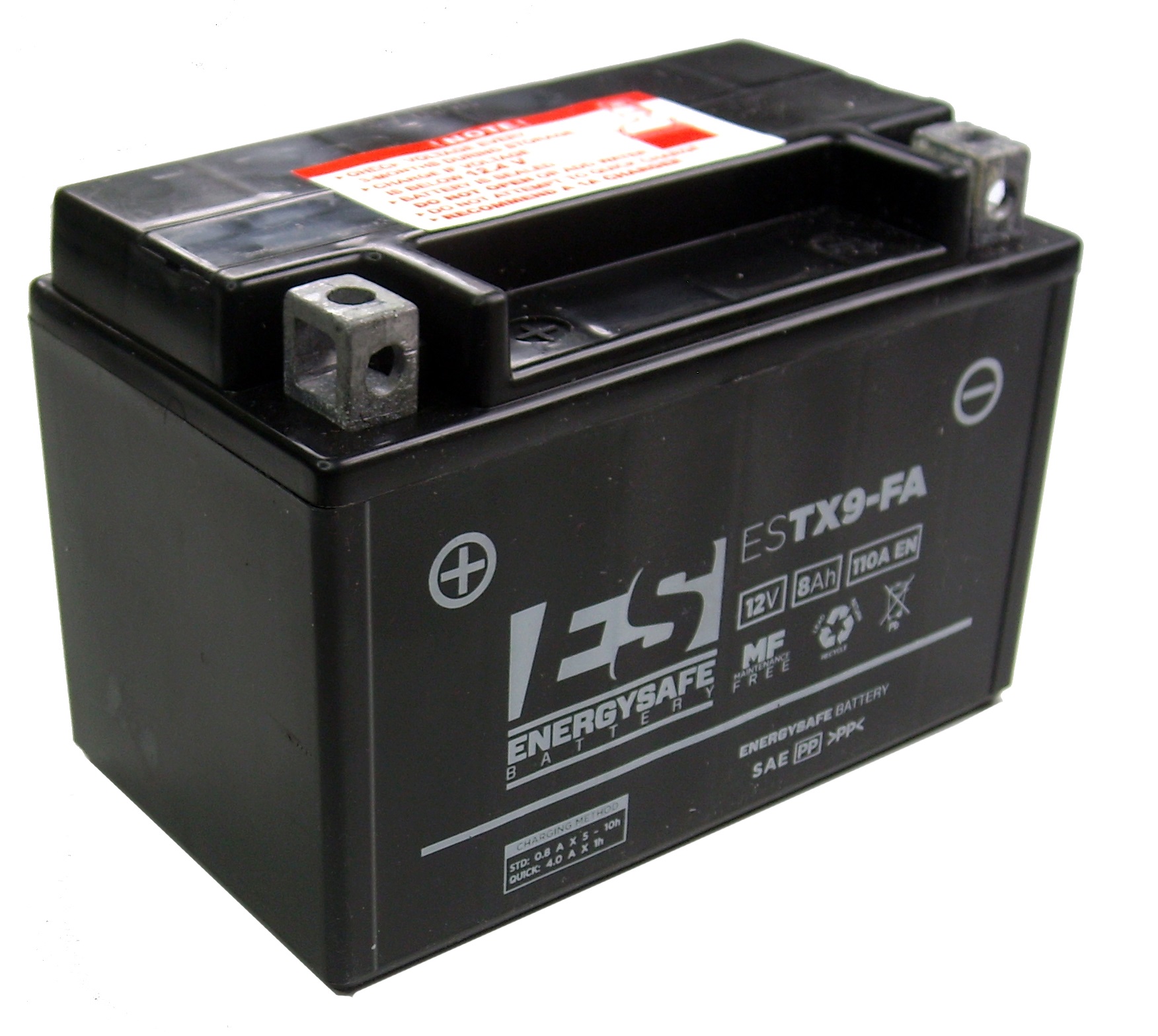 Batterie ENERGYSAFE ESTX9-B4 (WC) AGM / Gel 12V/8AH (10 Std.) [152x88x106] CCA=110A (2 Jahre Garantie - s. Artikeltext)