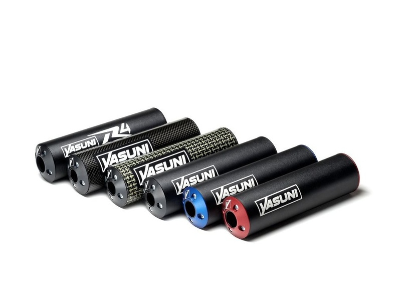 YASUNI Komplett-Auspuffanlage Carbon Kevlar / Alu Schwarz YASUNI Komplett-Auspuffanlage Alu Schwarz / Alu Blau