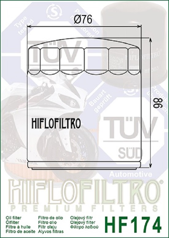 Hiflo Ölfilter HF174C Chrom