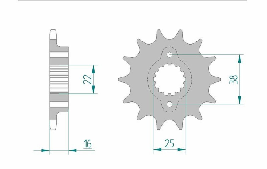 AFAM Standard Stahlritzel vorne 52604 - 520 AFAM Standard Stahlritzel vorne 52604 - 520