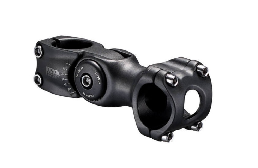 UNO 0°/ 60° Bicycle Handlebar Stem Adjustable Grade - 110mm Black