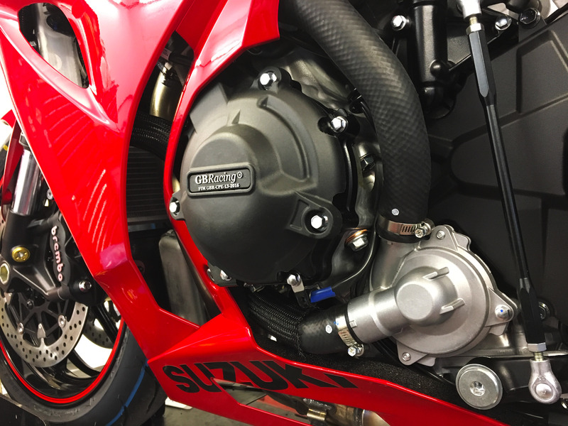 GB RACING Motordeckelschoner-Set Lichtmaschine/Kupplung/Zünd Schwarz passend für Suzuki GSX-R1000