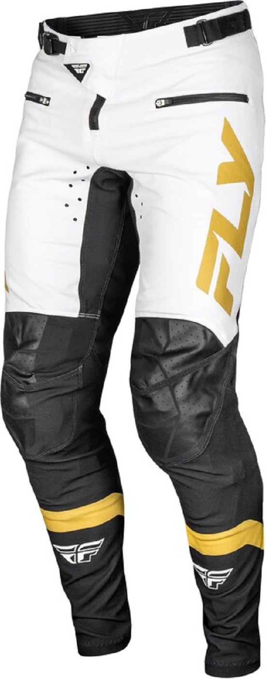 FLY RACING Rayce Fahrradhose - Weiß/Schwarz/Gold FLY RACING Rayce Jugend Fahrradhose - Weiß/Schwarz/Gold