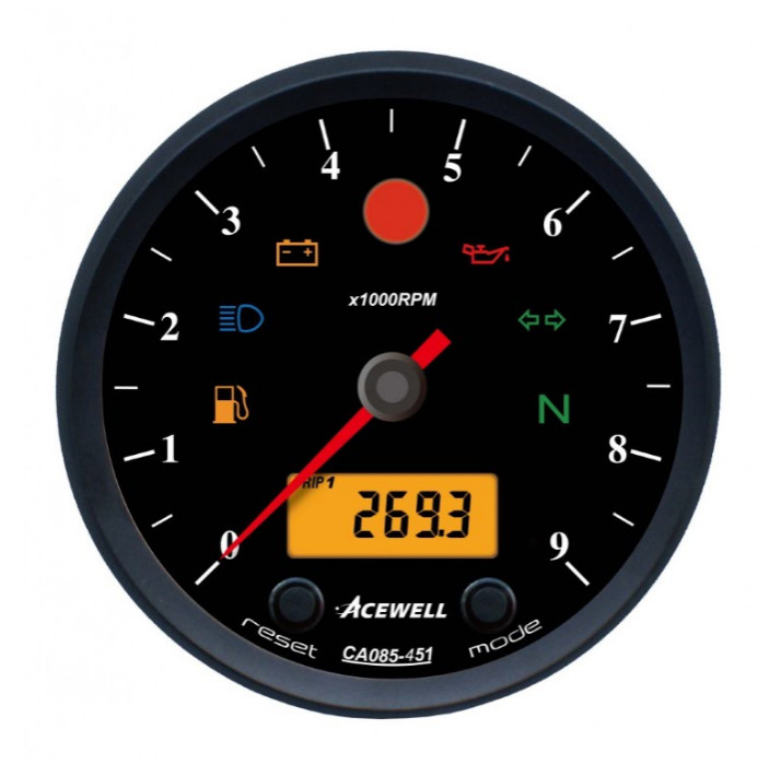 ACEWELL Analog DZM 9000rpm Digital Tacho ACEWELL Analog DZM 9000rpm Digital Tacho