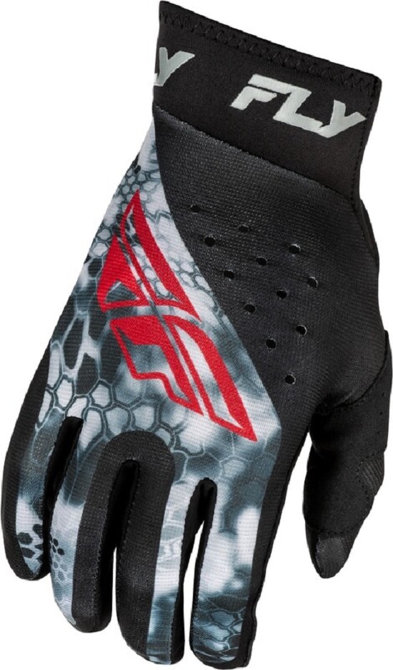 FLY RACING Pro Lite Kryptek Handschuhe - Schwarz/Rot/Grau FLY RACING Pro Lite Kryptek Handschuhe - Schwarz/Rot/Grau