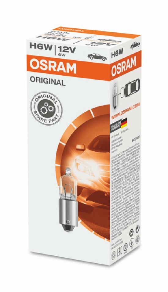 OSRAM Original Line H6W Glühlampen 12V 6W - x10