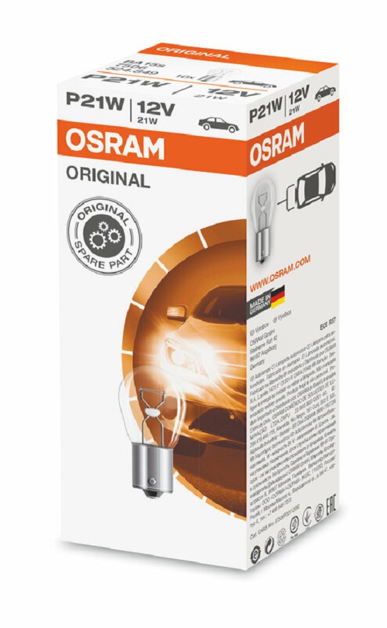 OSRAM Original Line P21W Glühlampen 12V 21W - x10 OSRAM Original Line P21W Glühlampen 12V 21W - x10