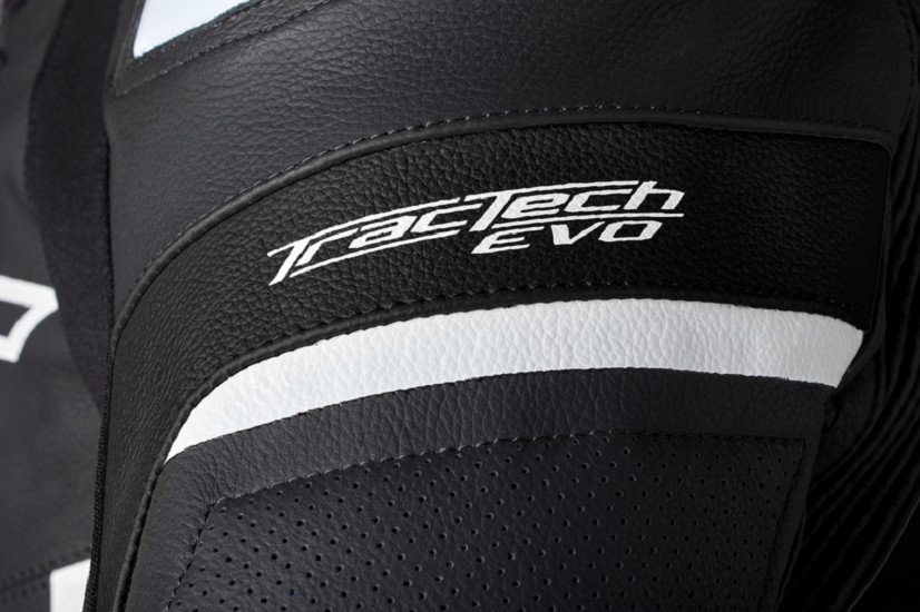 RST TracTech Evo 5 Lederjacke Herren - Schwarz/Weiss/Schwarz