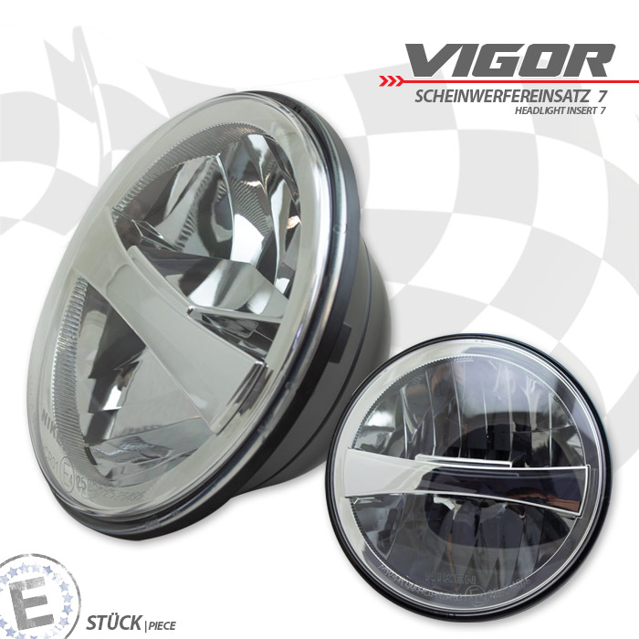 Scheinwerfereinsatz-LED Vigor 7 klar chro Scheinwerfereinsatz-LED Vigor 7 klar chro