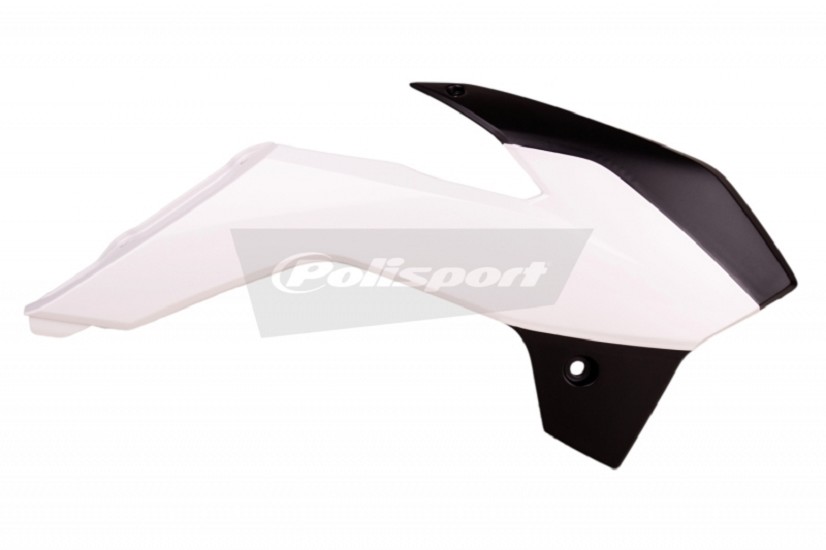 POLISPORT Kühlerspoiler seitlich Schwarz/Weiß passend für KTM SX85