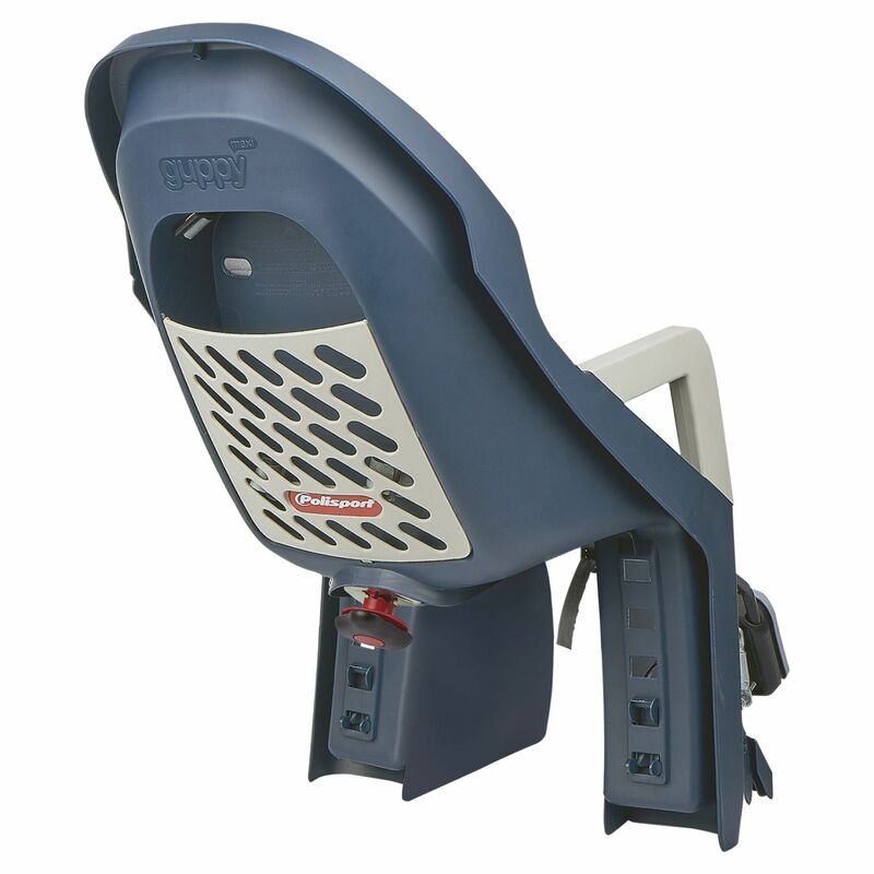 POLISPORT Guppy Maxi+ FF Rear Child Bike Seat Carrier Mounting - Jeans/Cream