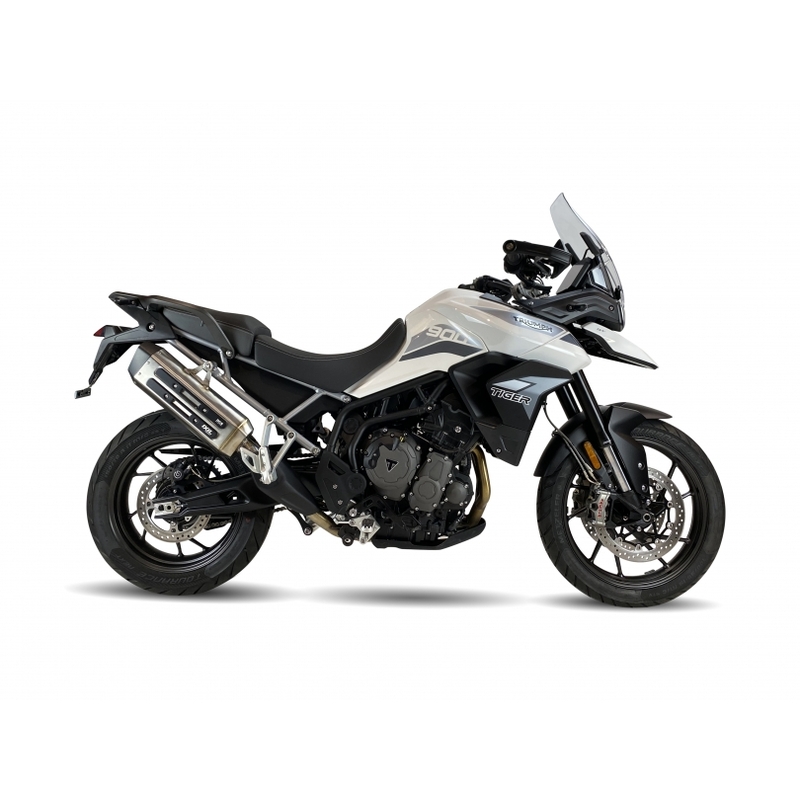 IXIL MXT Endtopf Edelstahl / Endkappe schwarz - Kompatibel mit TRIUMPH Tiger 900/GT/Rally - ET4066SS