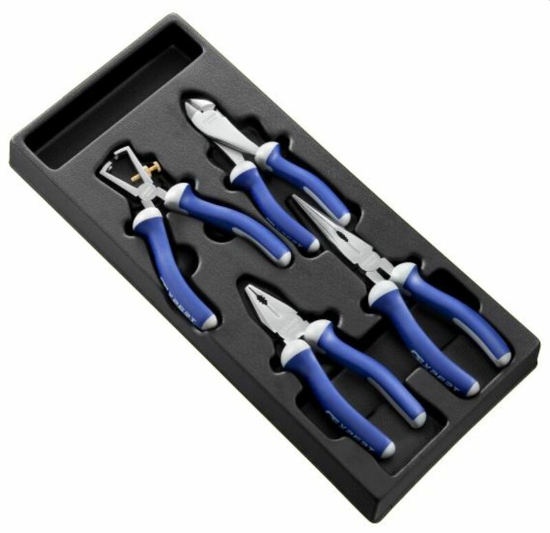 EXPERT Werkzeugmodul mit 4 Mechanikerzangen - Plastik-Einlegefach EXPERT Werkzeugmodul mit 4 Mechanikerzangen - Plastik-Einlegefach