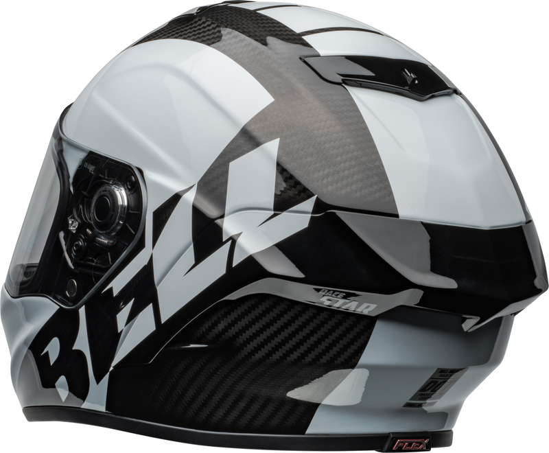 BELL Race Star DLX Flex Helm - Offset Gloss Black/White
