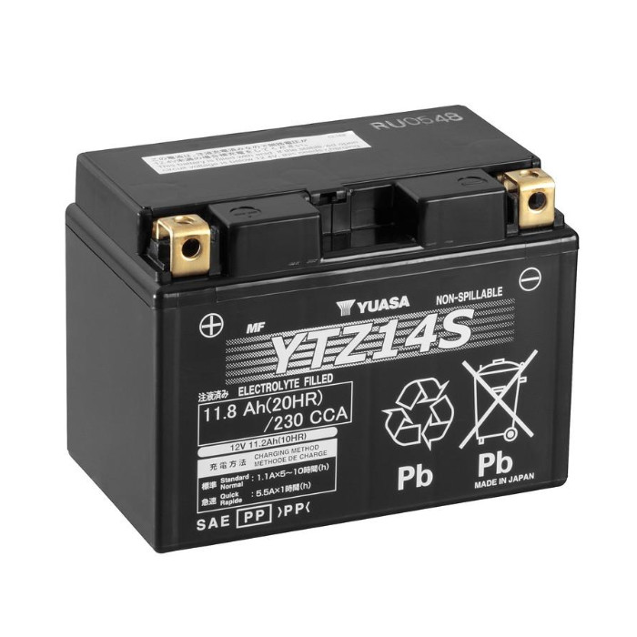 Batterie YUASA YTZ14S 11,8AH geschlossen