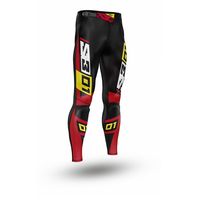 S3 Kollektion 01 Hose - Schwarz/Rot Größe 44