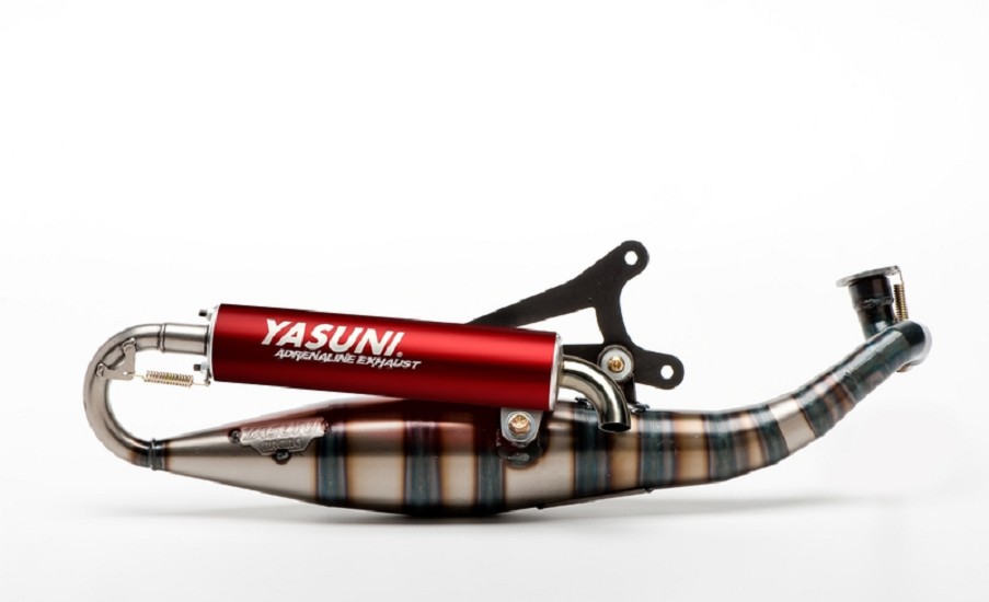 YASUNI Carrera 16/17 Komplett Auspuff - Aluminium passend für Yamaha AEROX
