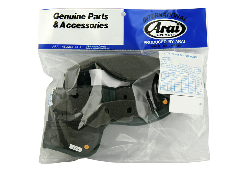 ARAI Dry-Cool Kopfpolster Größe XL/XXL 7mm (Standard Dicken) Rebel/Chaser-V/Chaser-V PRO Helme ARAI Dry-Cool Kopfpolster Größe XS/S 7mm (Standard Dicken) Rebel/Chaser-V/Chaser-V PRO Helme