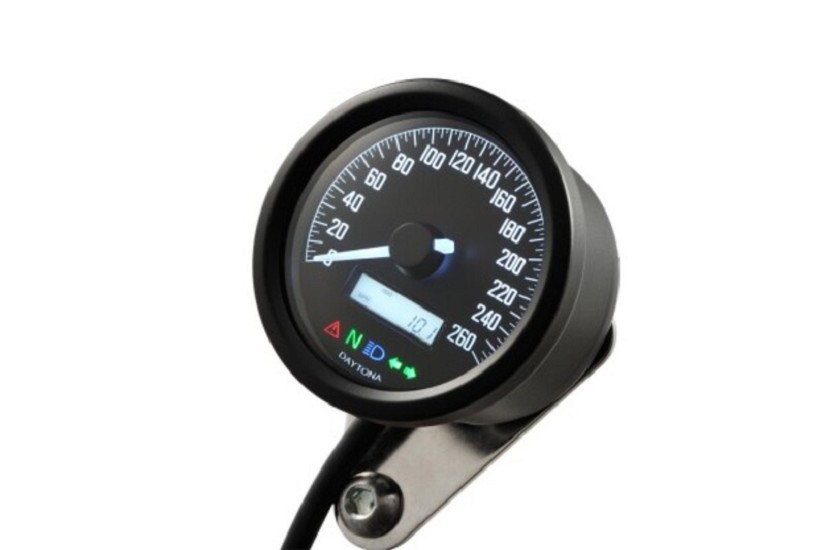 DAYTONA Velona 60 Tacho 200 km/h/mph inkl. Kontrollleuchten - Weiße LED