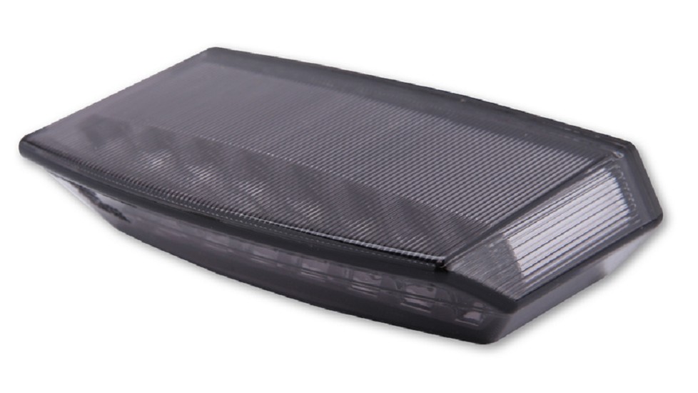 SHIN YO Boston LED Rücklicht, Schwarze Basisplatte, getöntes Glas