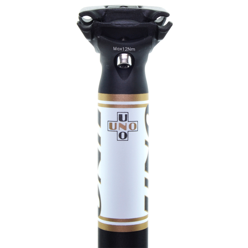 UNO TS 716 Bicycle Seatpost - 350mm Ø31.6 Black/White