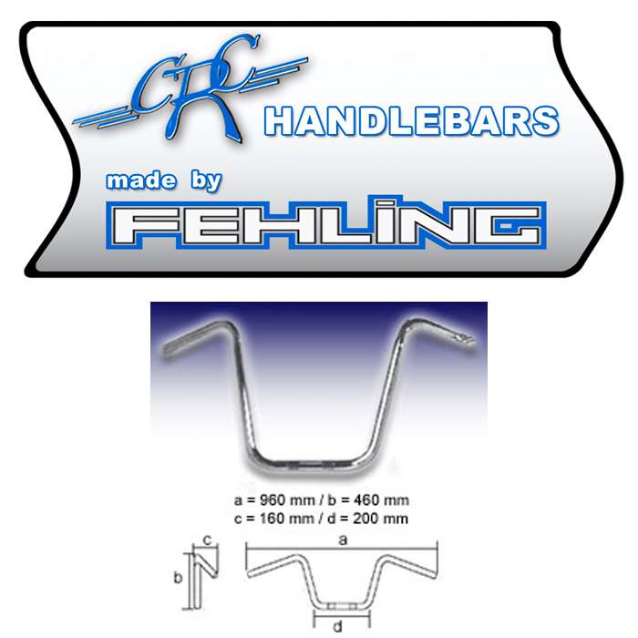 1 Zoll-Lenker Ape Hanger (AHHD 1) chrom 1 Zoll-Lenker Ape Hanger (AHHD 1) chrom