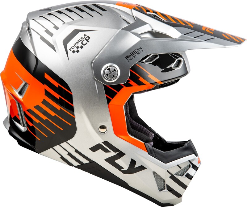 FLY RACING Formula CP Slice Helm - Grau/Orange/Schwarz FLY RACING Formula CP Slice Helm - Grau/Orange/Schwarz