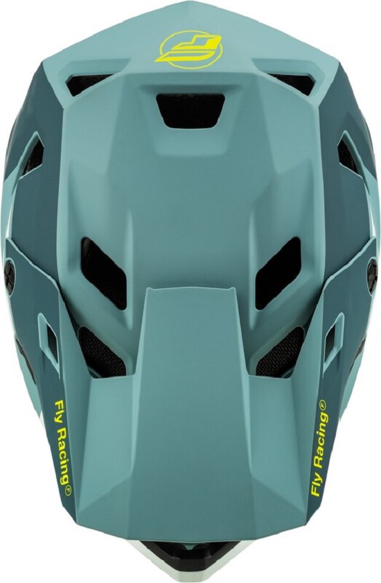 FLY RACING Rayce Fahrrad Helm - Mattblau Stone/Hi-Vis