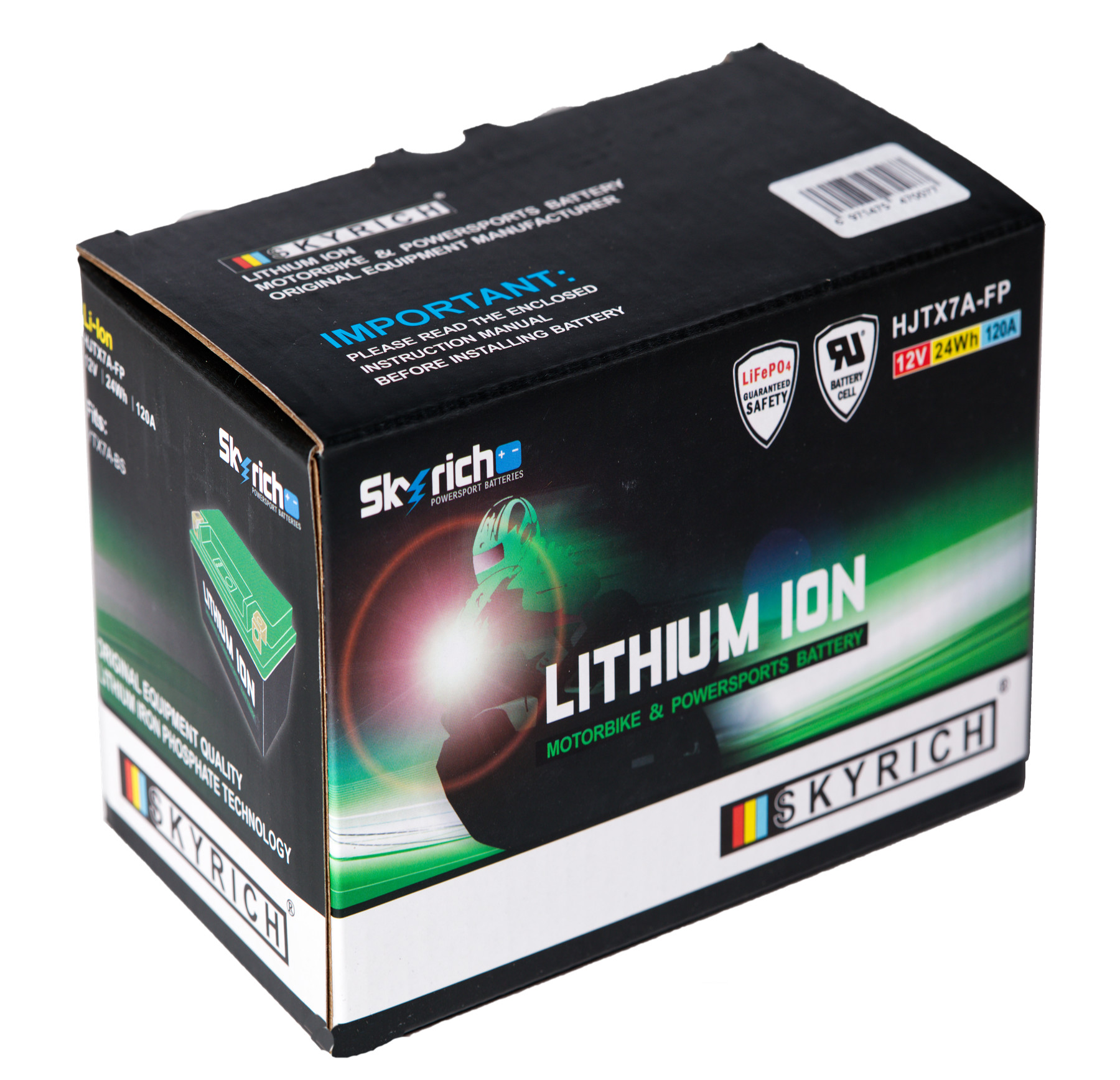 Batterie SKYRICH HJTX7A-FP [150x87x93] 12,8V/2AH (10 Std.), 24 Wh, CCA: 120