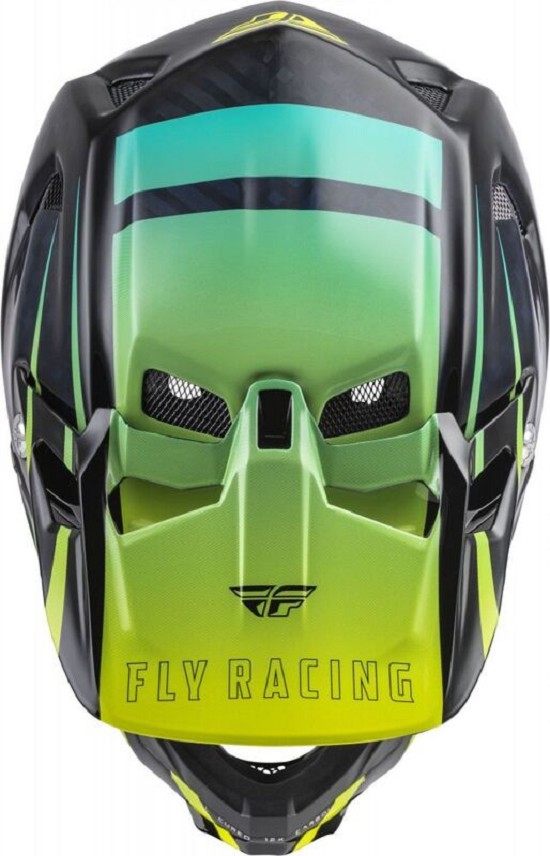 FLY RACING Werx-R Helmet Hi-Vis/Teal Carbon LG