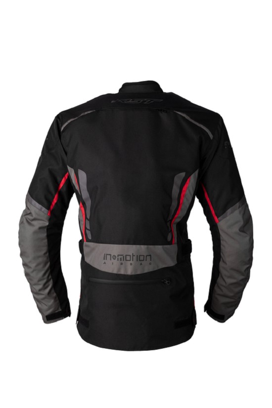 RST Axiom Plus Airbag CE Textil-Jacke - Schwarz/Grau/Rot Größe L