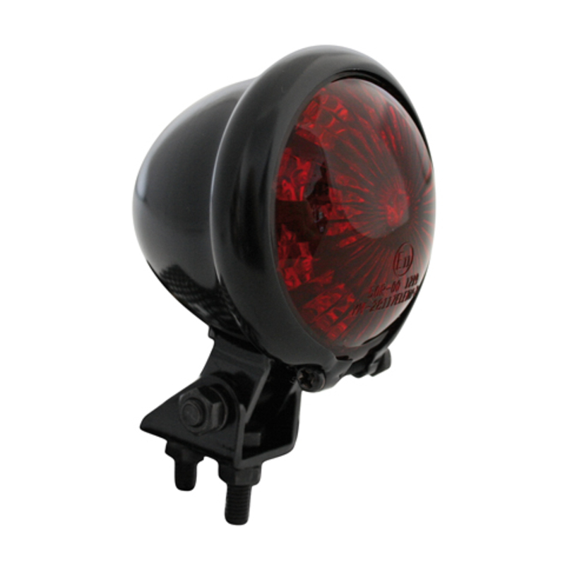 HIGHSIDER smart LED-Rücklicht BATES STYLE, schwarzes Gehäuse, rotes Glas