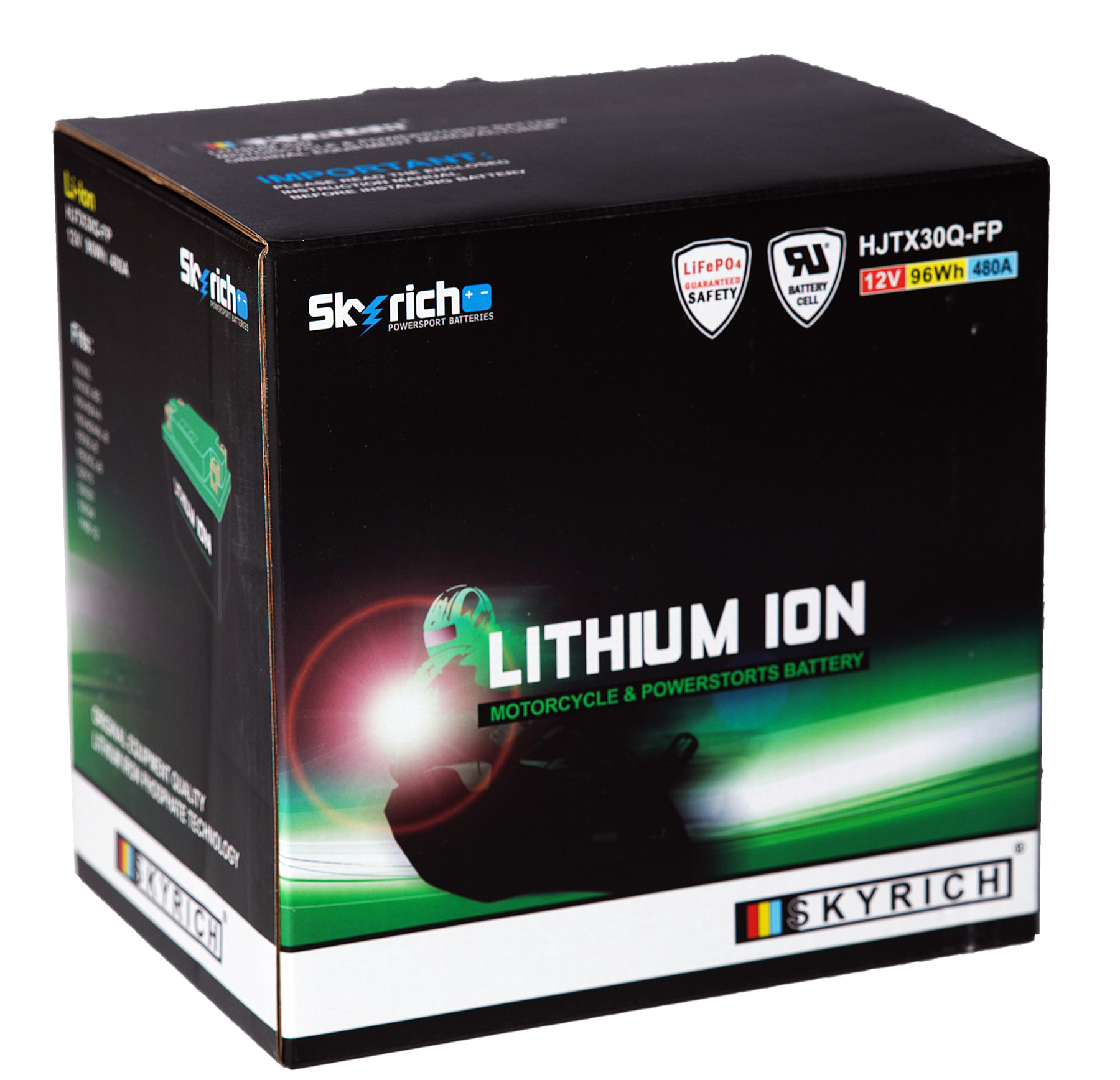 Batterie SKYRICH HJTX30Q-FP [166x123x163] 12,8V/8AH (10 Std.), 96 Wh, CCA: 480