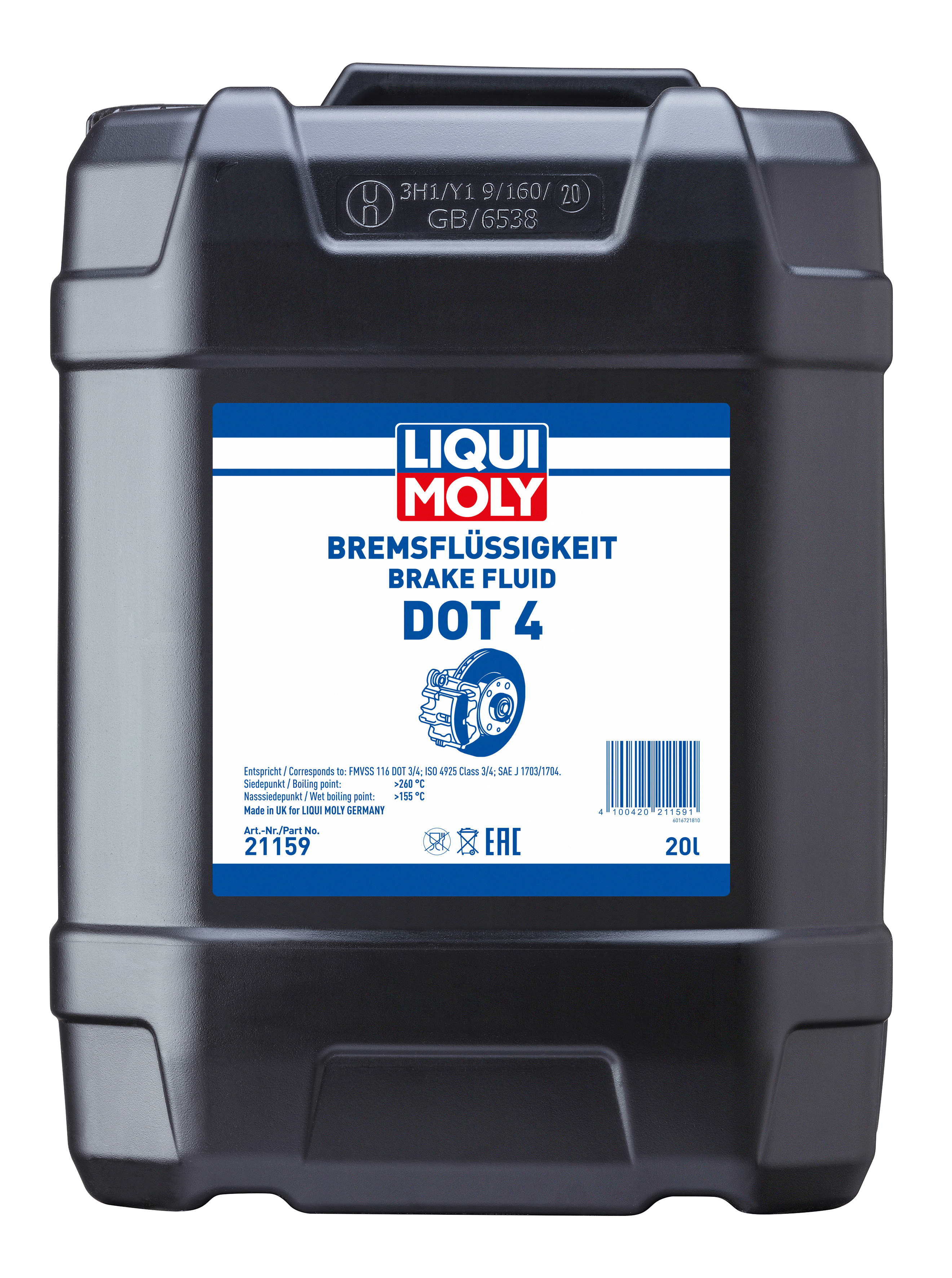 Liqui Moly Bremsflüssigkeit DOT 4 20 Liter Kanister SAE J 1703,SAE J 1704