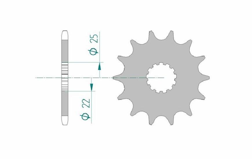 AFAM Standard Stahlritzel vorne 27500 - 520 AFAM Standard Stahlritzel vorne 27500 - 520