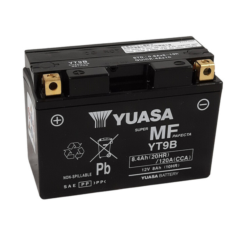YUASA W/C Batterie Wartungsfrei Werksaktiviert - YT9B YUASA W/C Batterie Wartungsfrei Werksaktiviert - YT9B