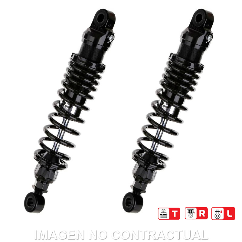 Federbein Z362-Serie Stereo hinten Black Edition passend für Yamaha SR 400 (77-06), SR 500 (84-99) RZ362-320TRL-47-B