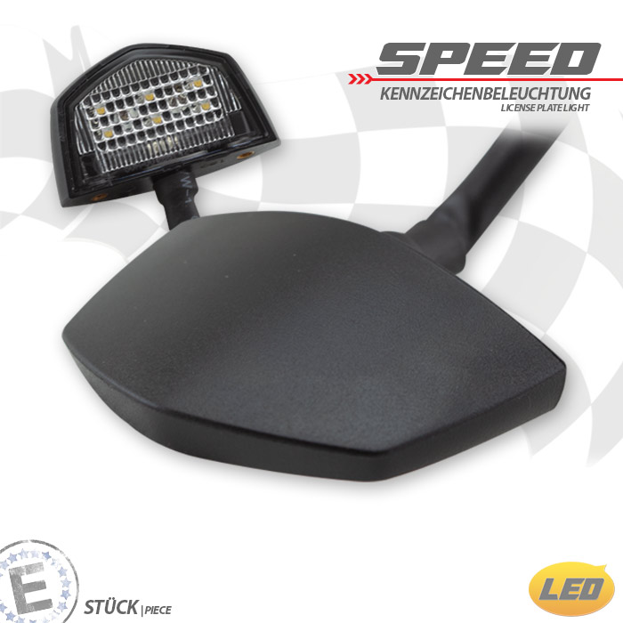 LED-Kennzeichenbeleuchtung Speed ABS schwarz LED-Kennzeichenbeleuchtung Speed ABS schwarz
