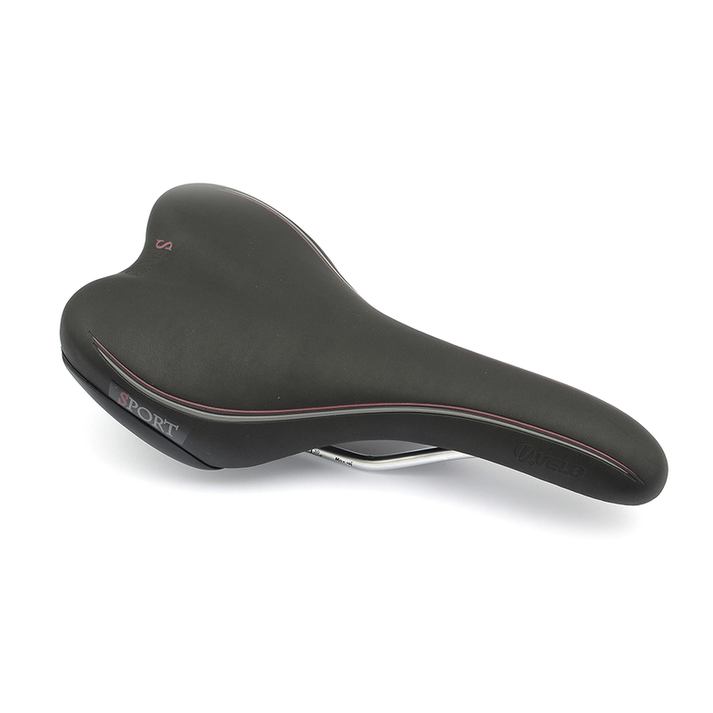 VELO Bicycle Saddle Sport Rails Steel Unisex Black VELO Bicycle Saddle Sport Rails Steel Unisex Black