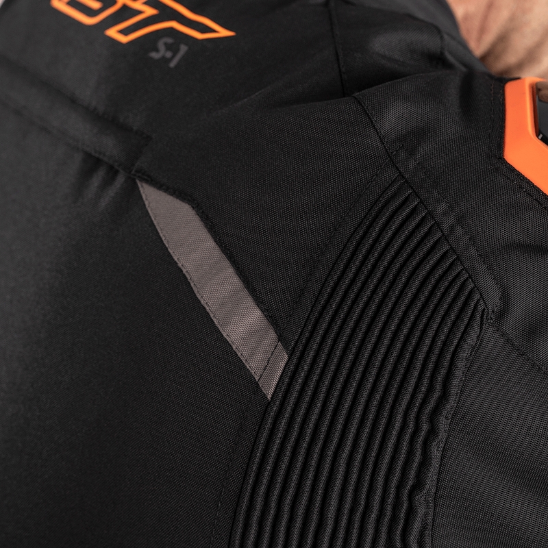 RST S-1 Jacke Textil Schwarz/Grau/Orange Größe 3XL
